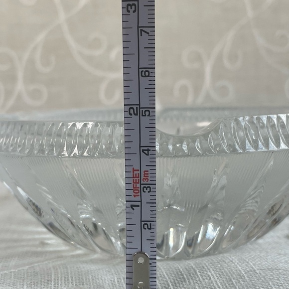 Vintage MCM Heavy Beveled Glass Cigar Ashtray Made in Indonesia 5”x5”x2” - Picture 6 of 7